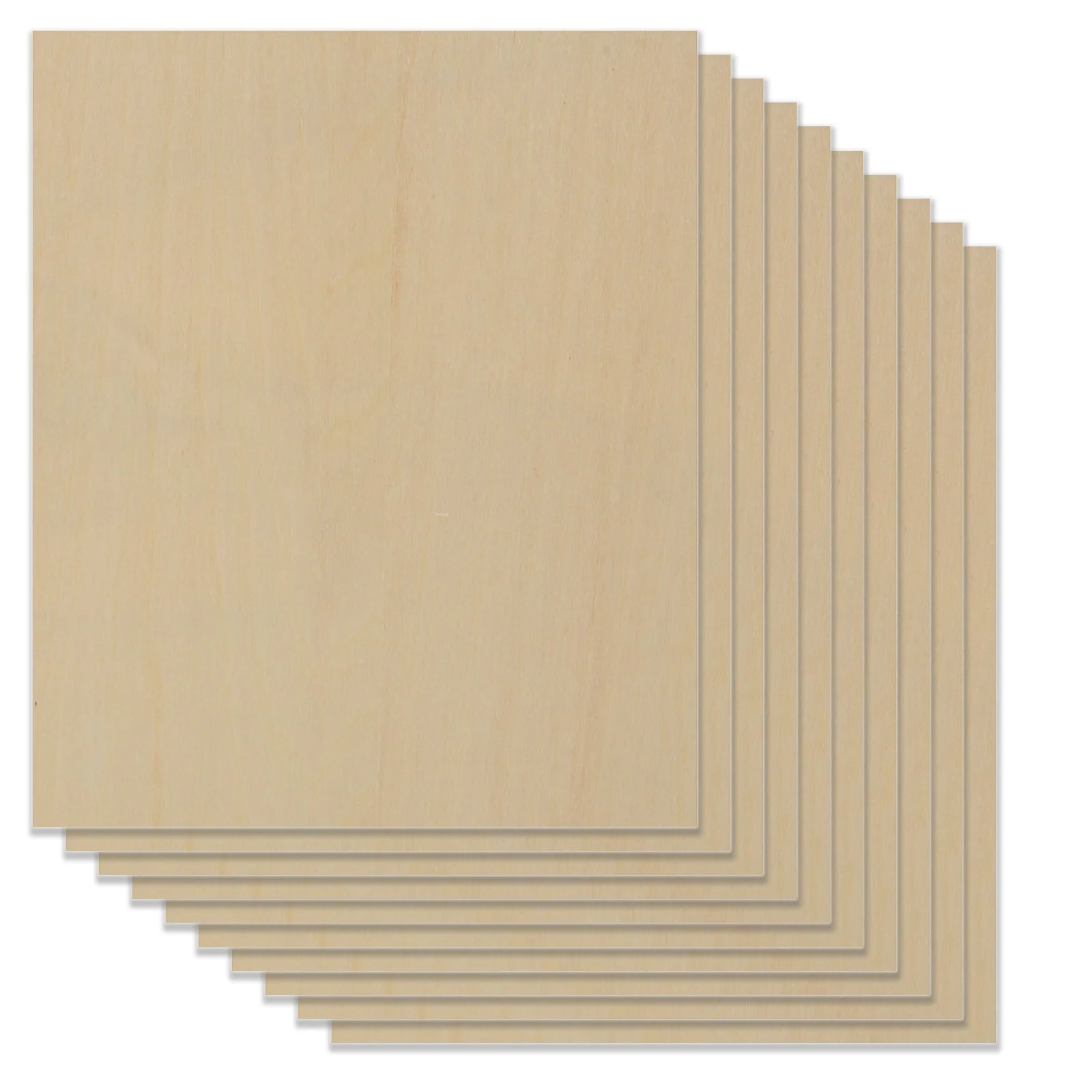 10 láminas de contrachapado A4 de 3 mm de grosor (+/- 0,2 mm) de madera de tilo, 21 x 29,7 x 0,3 cm para grabado. - Image 3