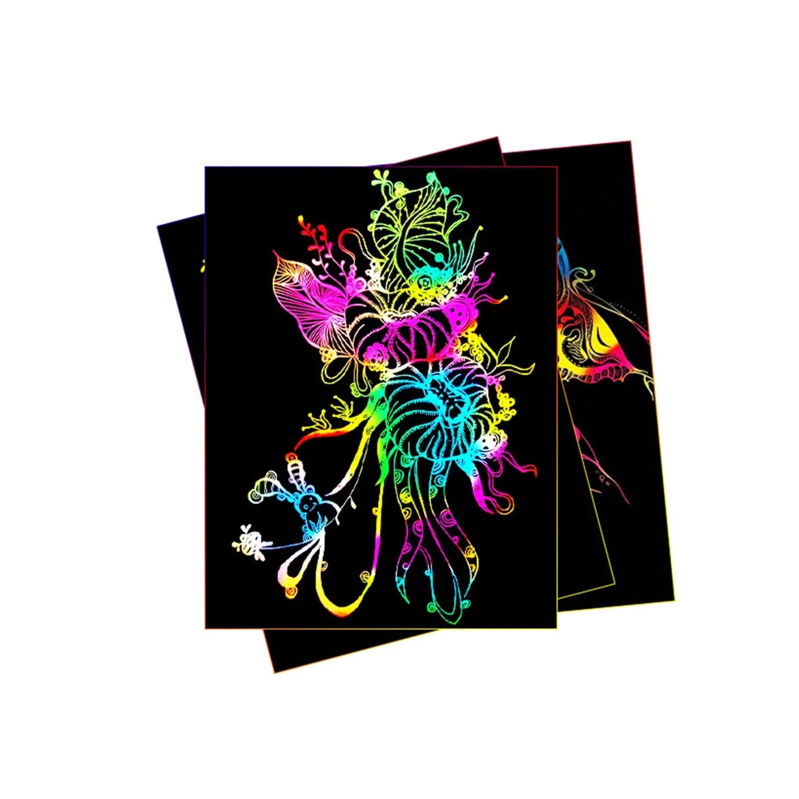 Juego de 50 hojas de papel mágico para rascar tamaño A4 - Image 10