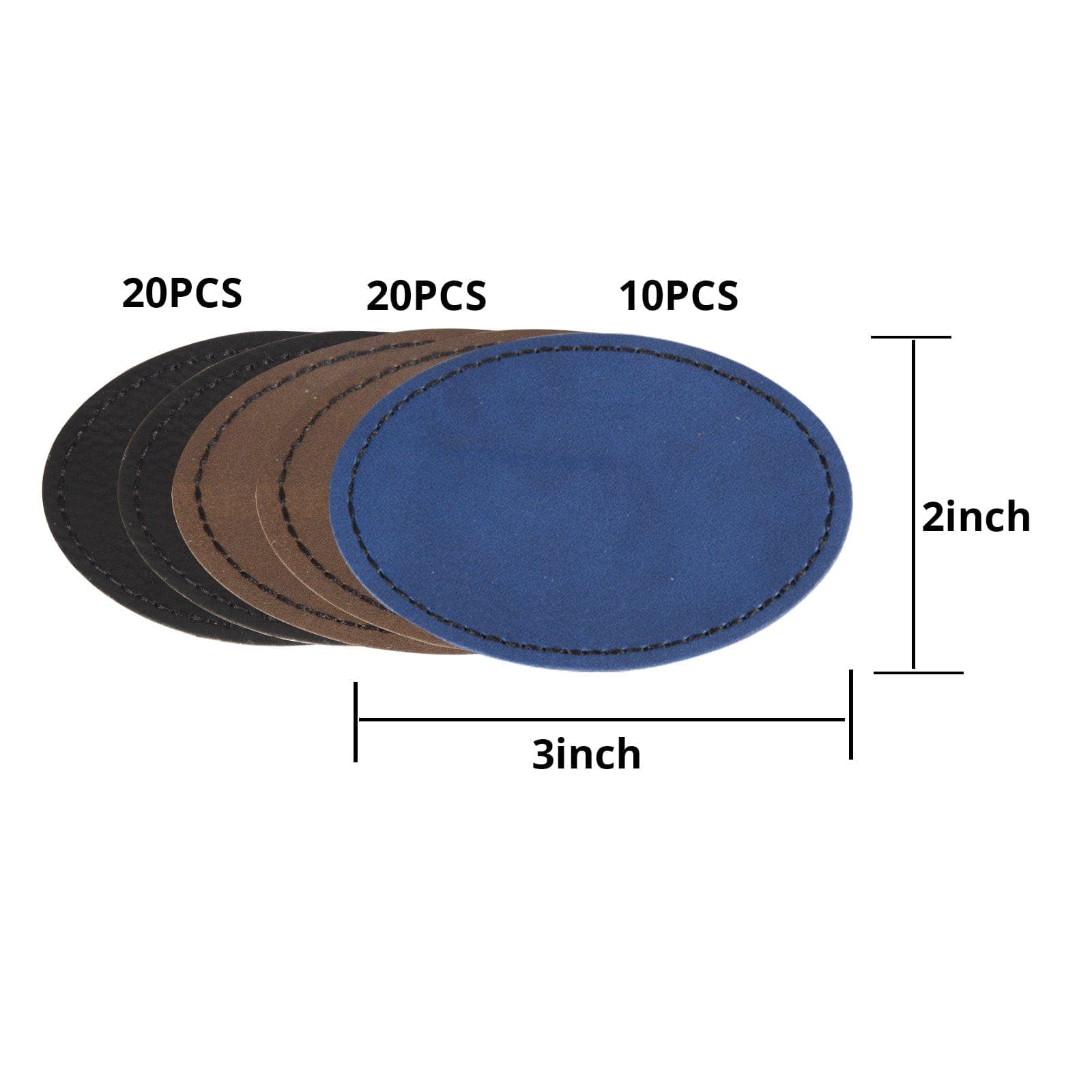50 parches de piel sintética con grabado láser - Image 3
