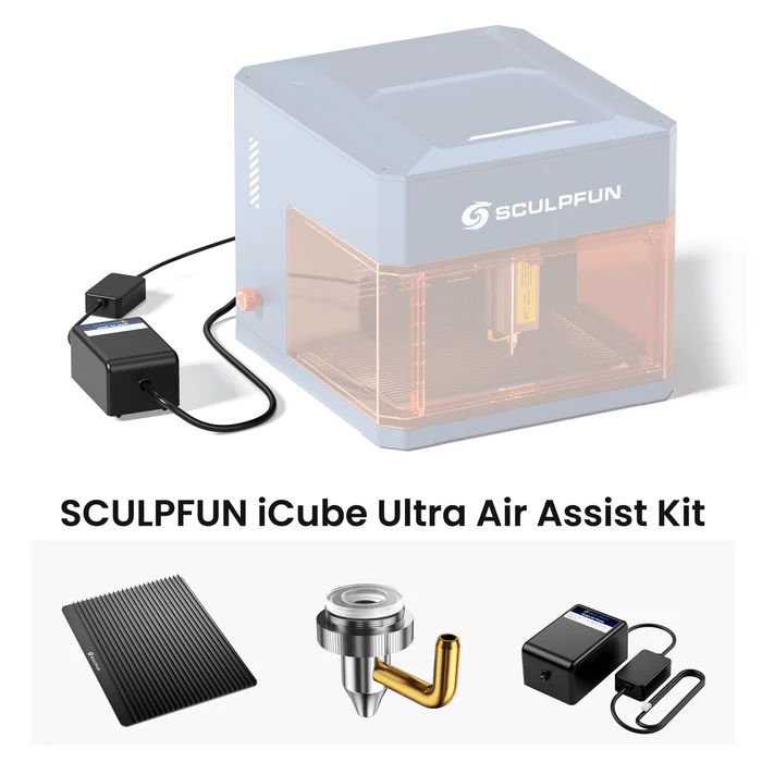 Kit de Asistencia de Aire SCULPFUN iAP iCube Ultra - Bajo Ruido, Fácil Instalación y Flujo Estable - Image 4