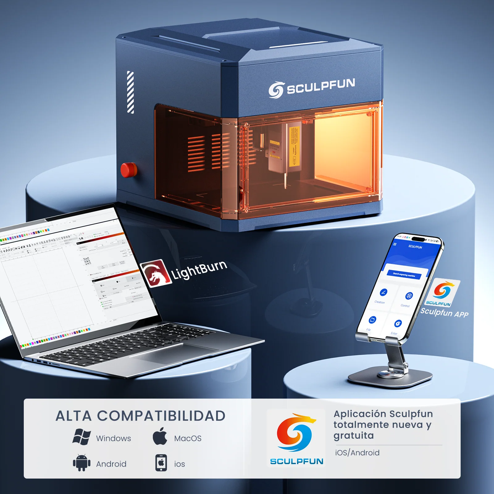 Sculpfun iCube Ultra: Máquina de Grabado Láser Portátil Flagship con Módulo Dual Láser Intercambiable - Image 19