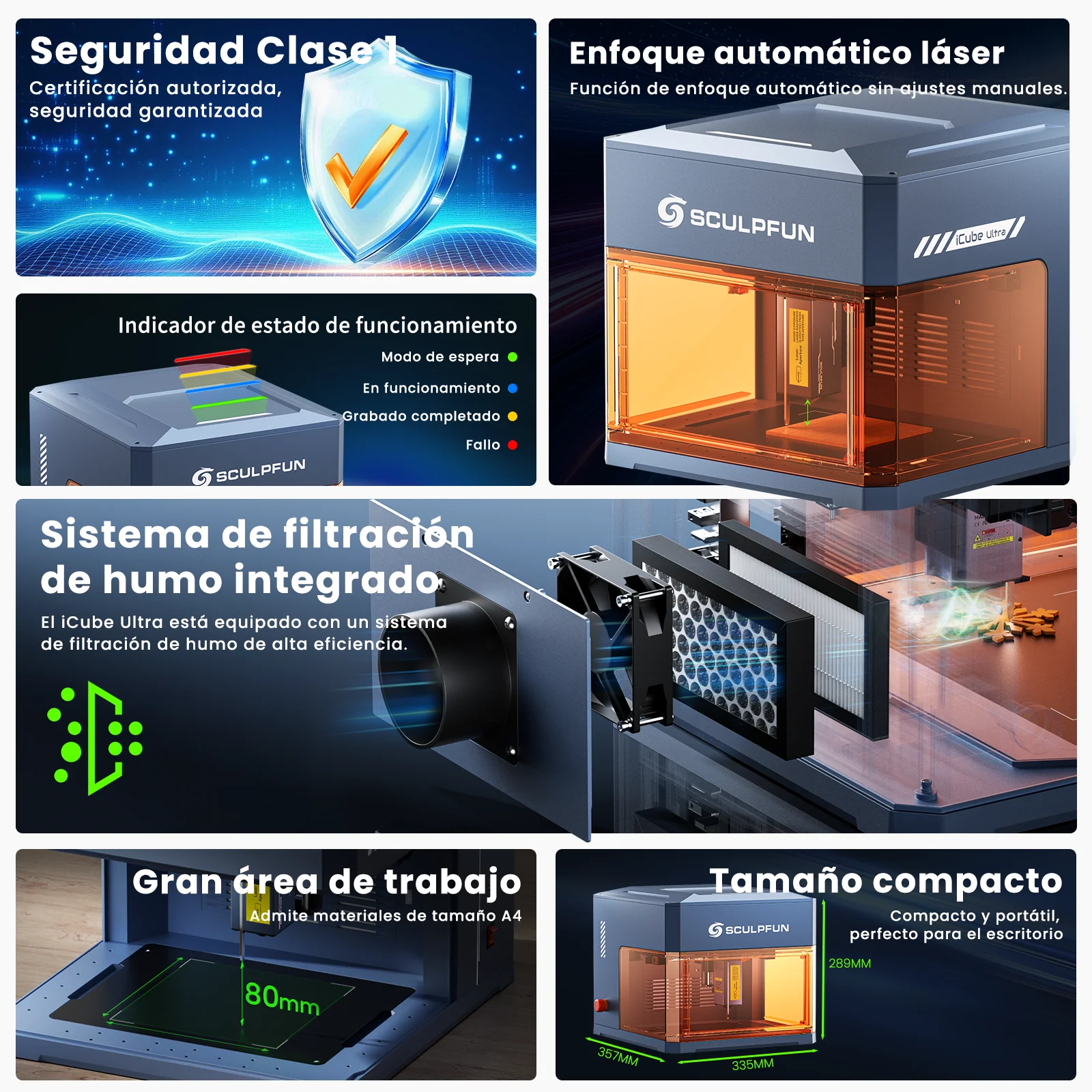 Sculpfun iCube Ultra: Máquina de Grabado Láser Portátil Flagship con Módulo Dual Láser Intercambiable - Image 21