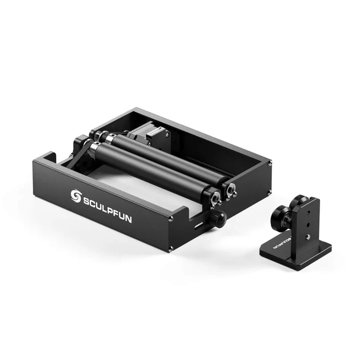 SCULPFUN RA Mini Rodillo, Accesorio Rotatorio Láser Compatible con iCube Ultra, iCube, C1 Mini para Grabar Vasos, Tazas y Objetos Cilíndricos