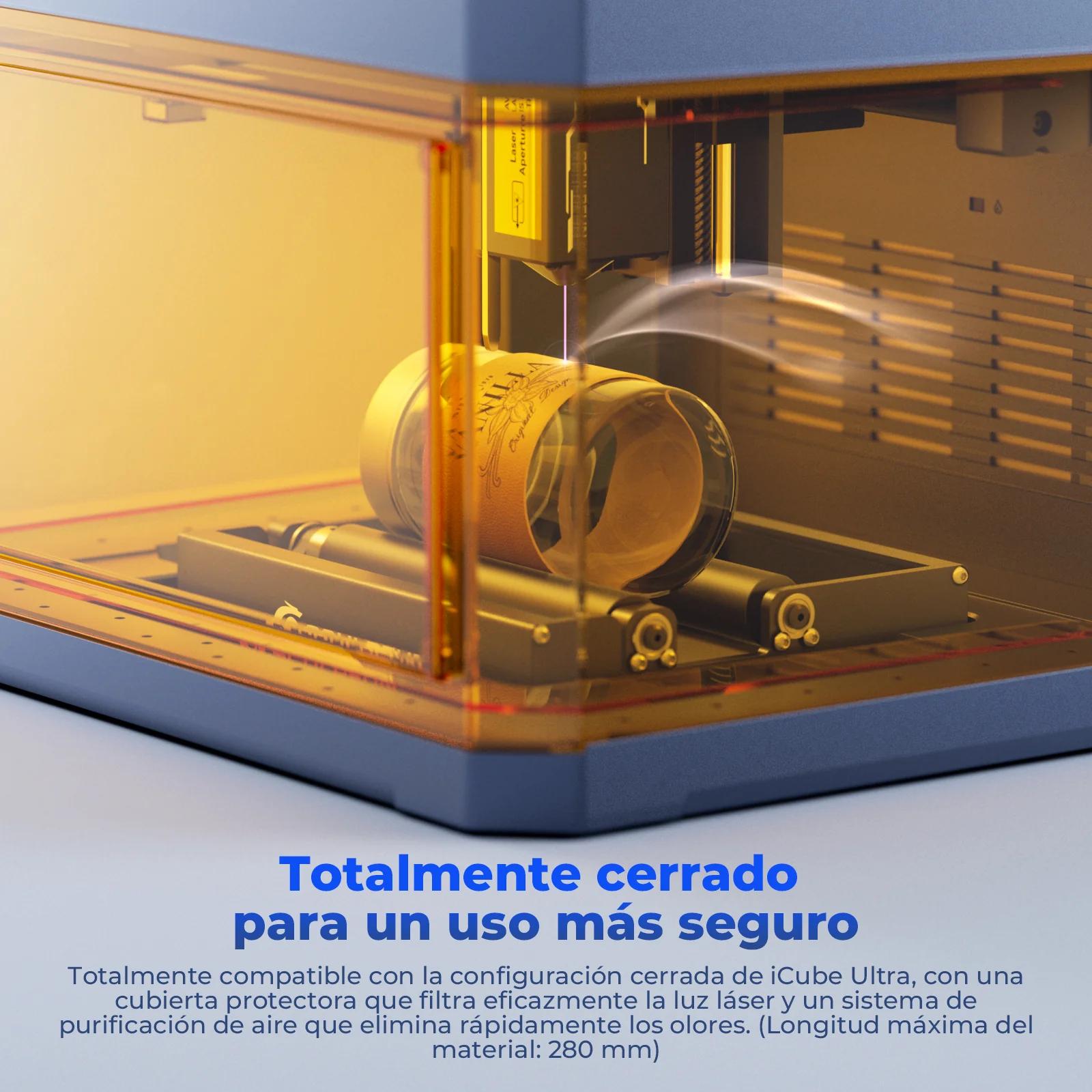 SCULPFUN RA Mini Rodillo, Accesorio Rotatorio Láser Compatible con iCube Ultra, iCube, C1 Mini para Grabar Vasos, Tazas y Objetos Cilíndricos - Image 8
