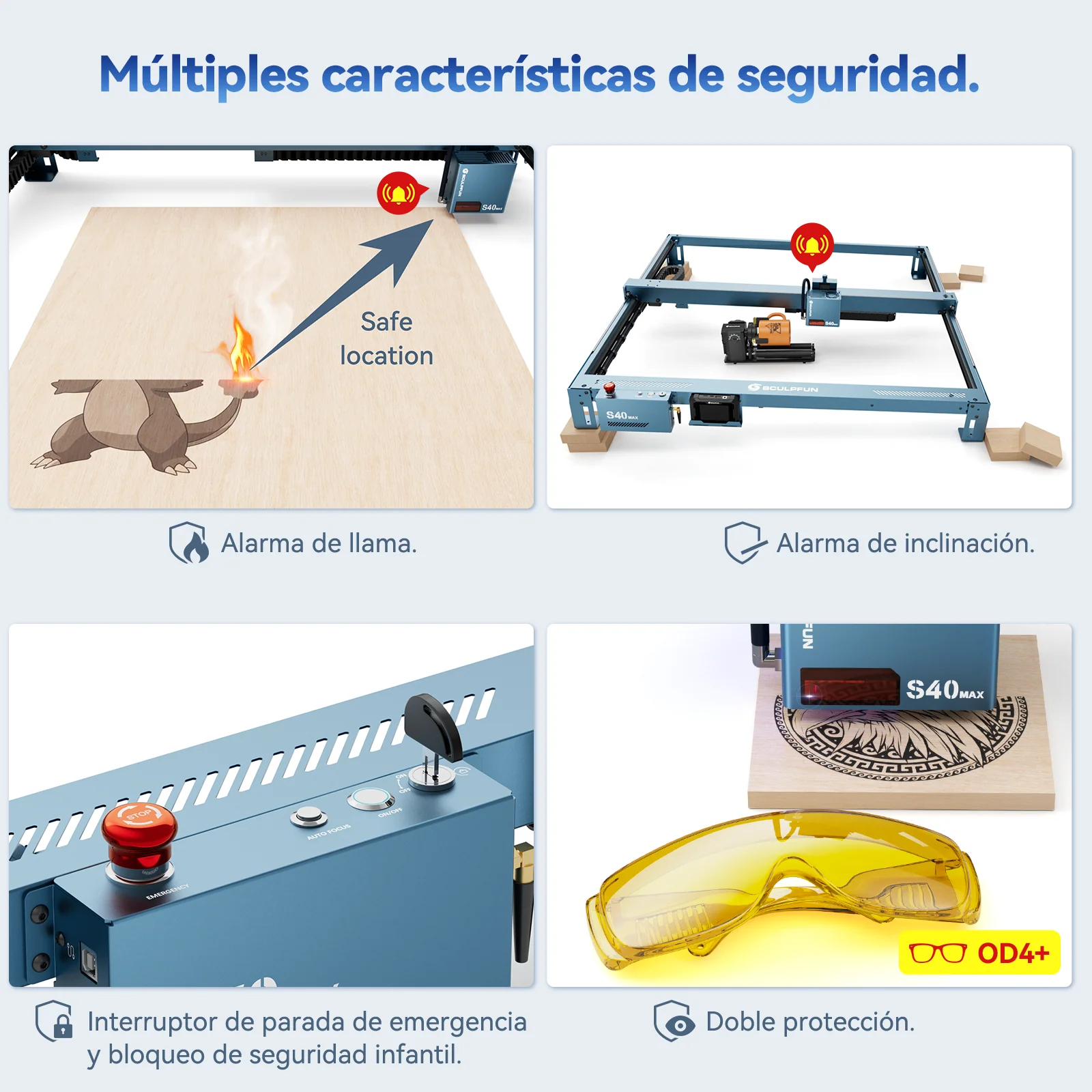 SCULPFUN S40 MAX 48W Máquina Láser – Corta y Graba (830x800mm) | Enfoque Automático - Image 15