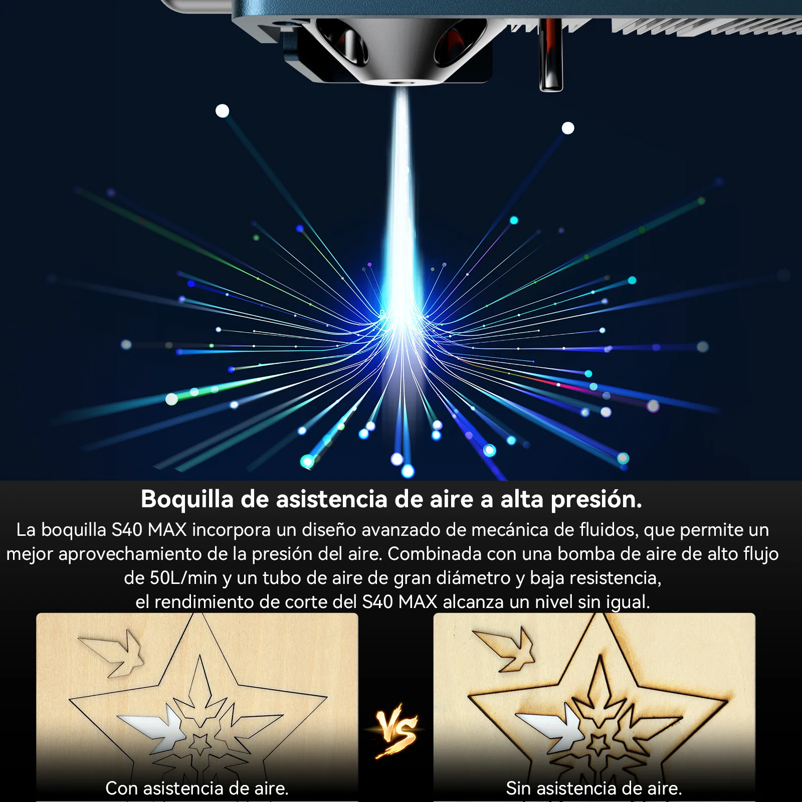 SCULPFUN S40 MAX 48W Máquina Láser – Corta y Graba (830x800mm) | Enfoque Automático - Image 8