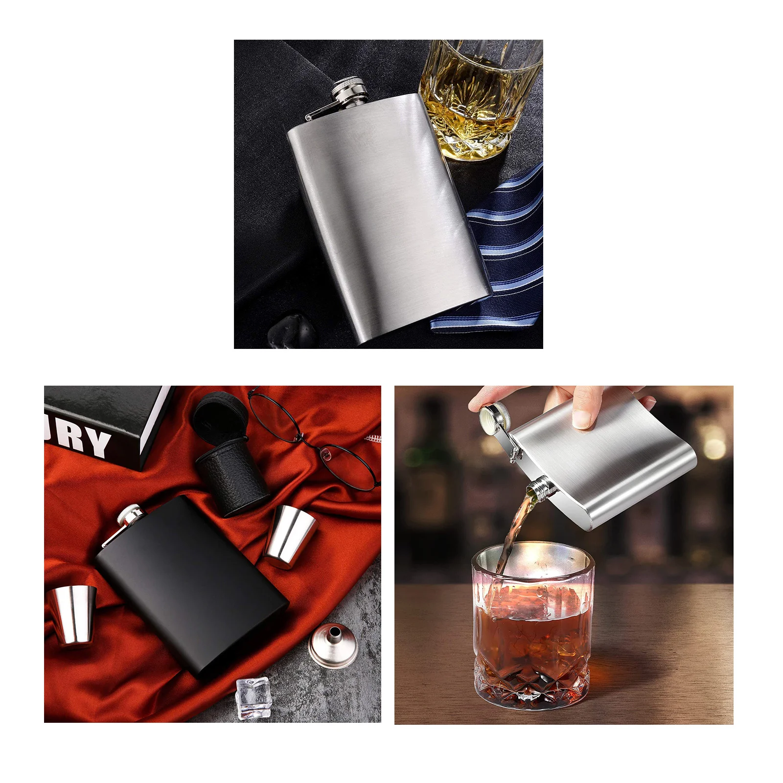 SCULPFUN 10 Piezas 8OZ Acero Inoxidable Hip Flask Éxito - Image 4