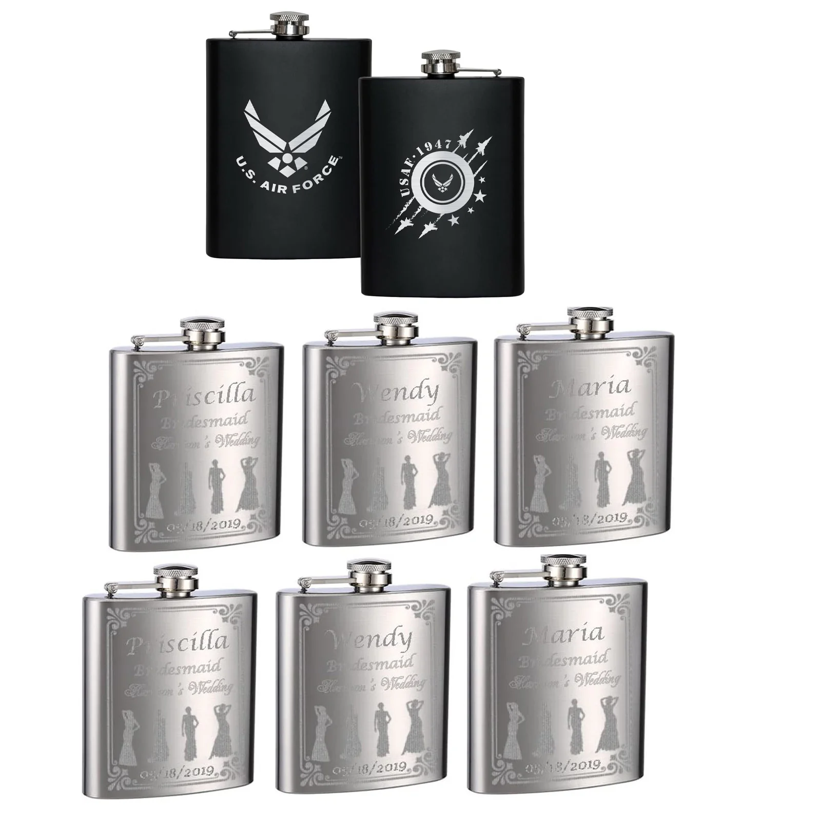 SCULPFUN 10 Piezas 8OZ Acero Inoxidable Hip Flask Éxito - Image 5