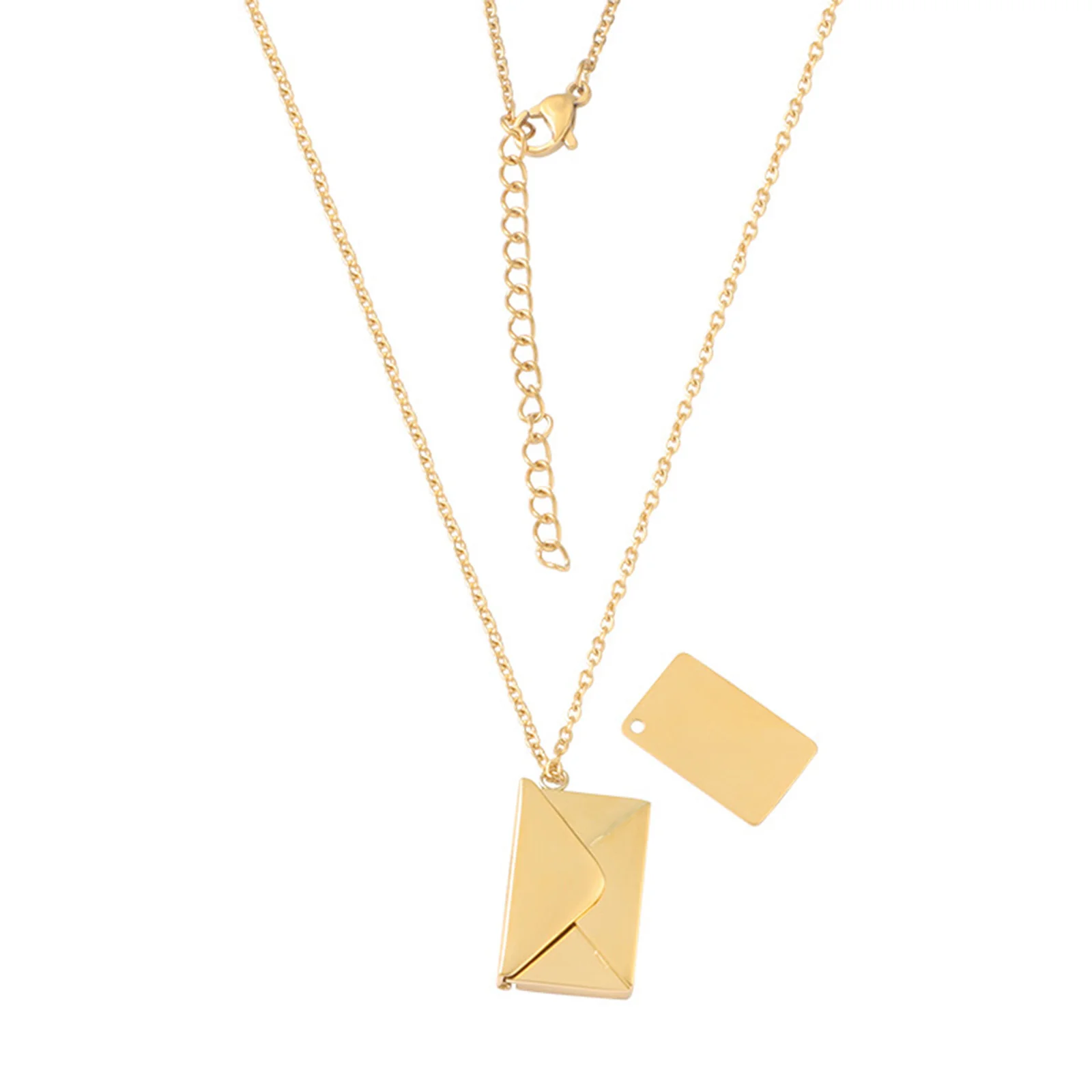 SCULPFUN 2 Pcs Oro + Plata Pareja Sobre Collar - Image 6