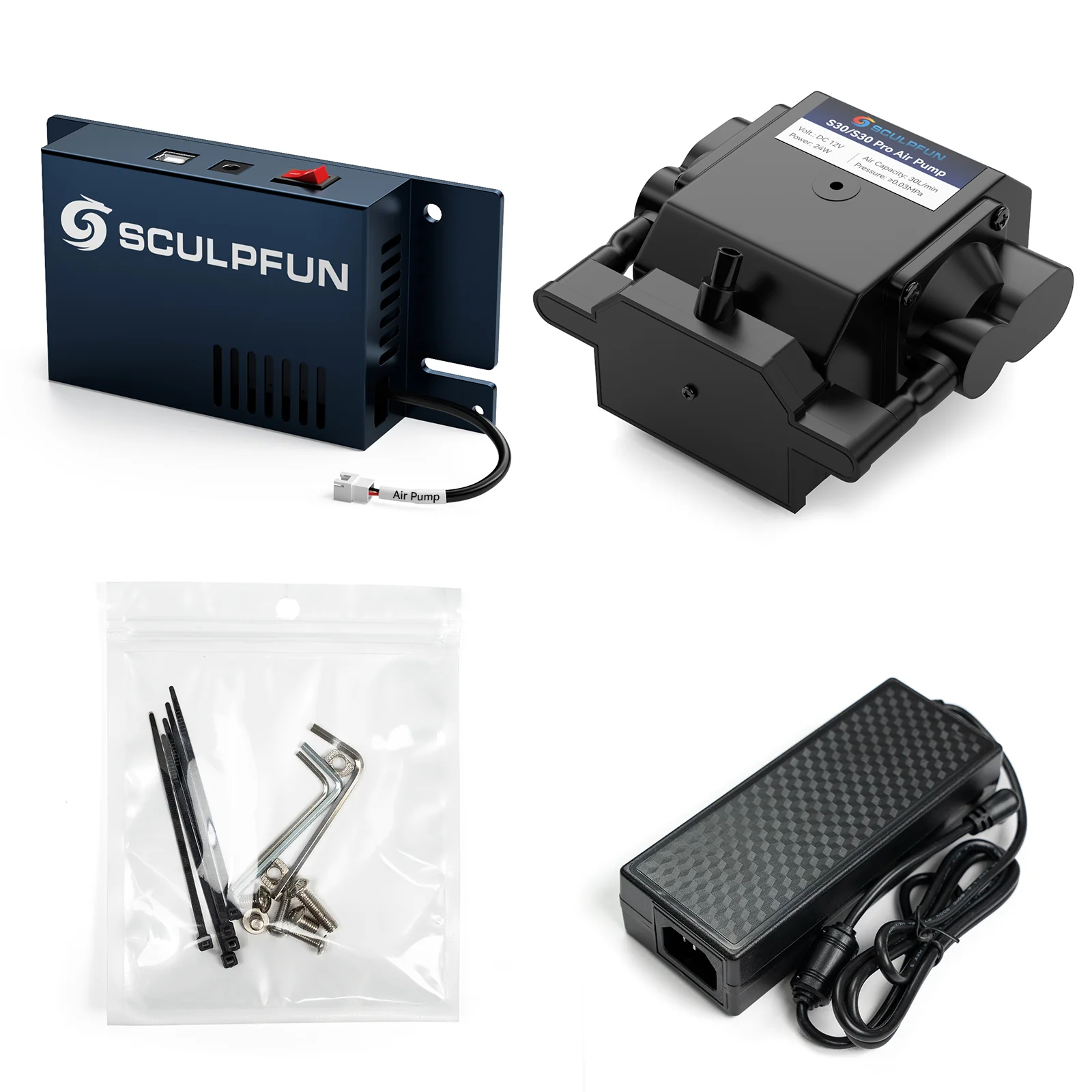 SCULPFUN Kit de Sistema Automático de Asistencia Neumática Para Actualizar S9/S10 a S30 - Image 3