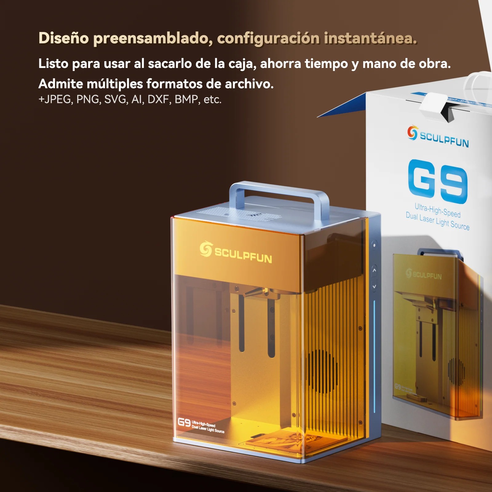 Grabador láser portátil SCULPFUN G9 con láser de diodo IR de 2W + láser de 10W - Image 14