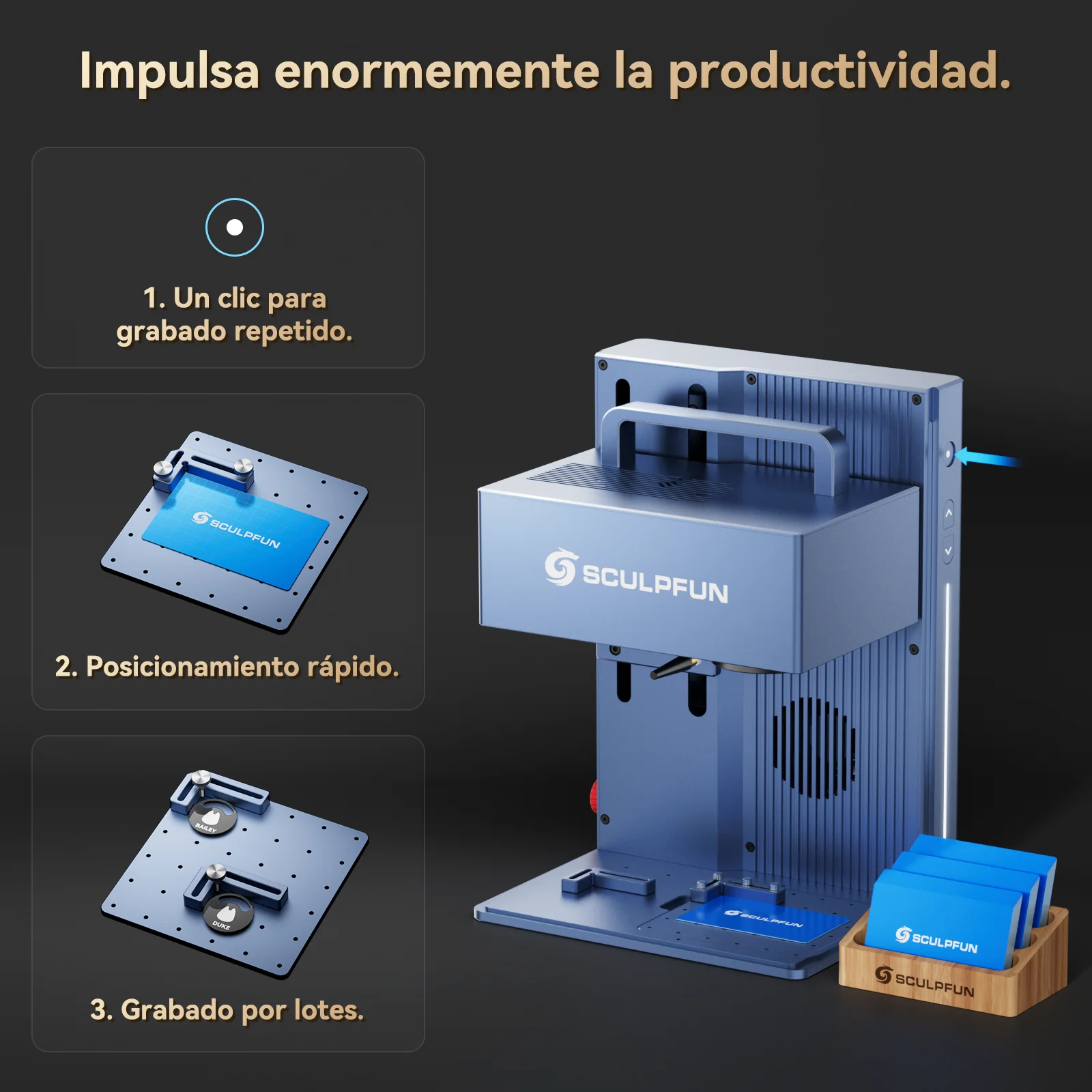 Grabador láser portátil SCULPFUN G9 con láser de diodo IR de 2W + láser de 10W - Image 15