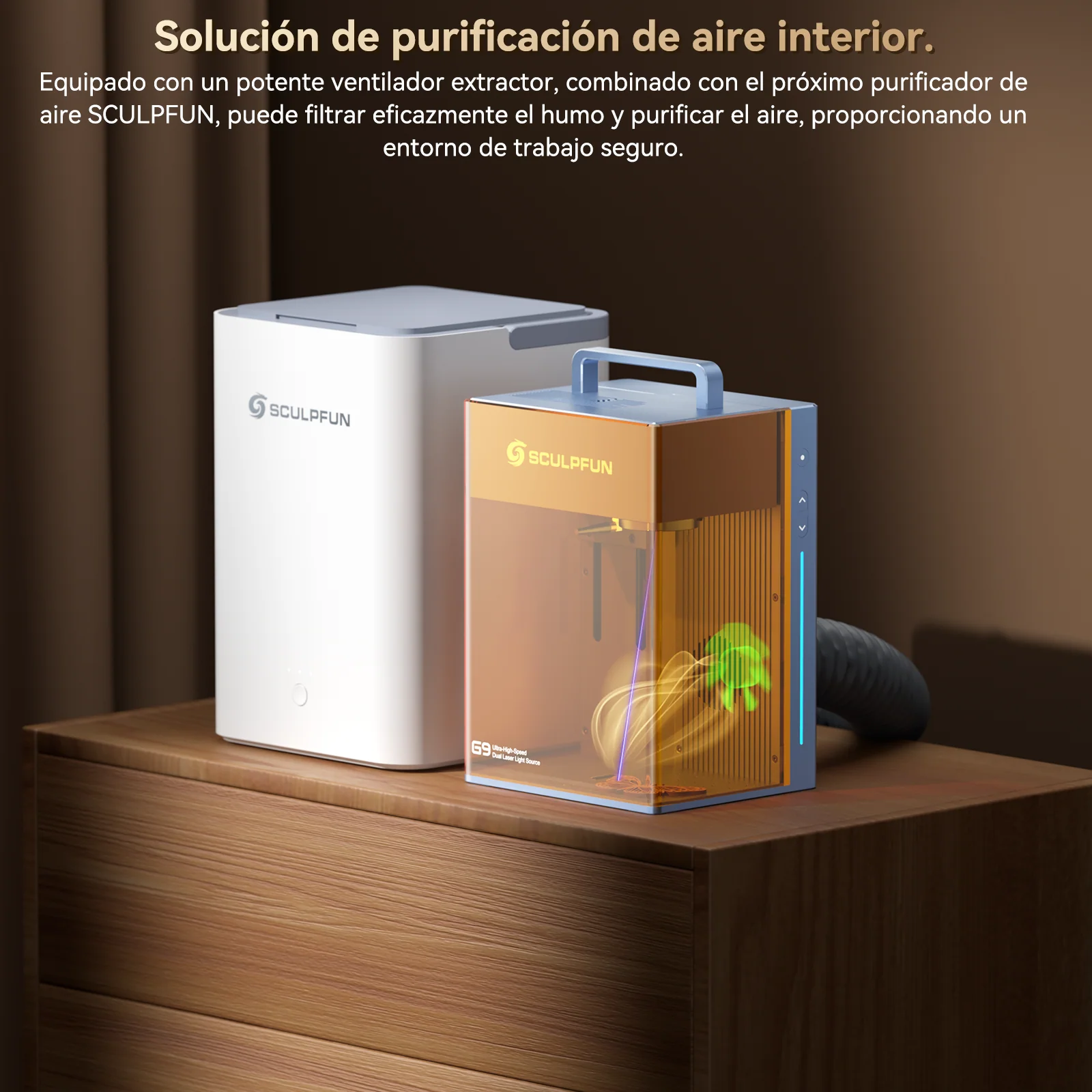 Grabador láser portátil SCULPFUN G9 con láser de diodo IR de 2W + láser de 10W - Image 17