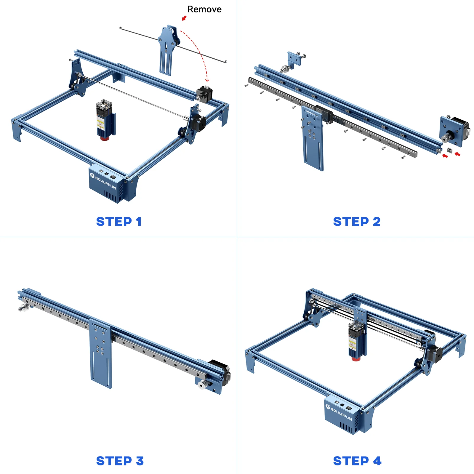 SCULPFUN S6/S9 Kit de Actualización de Guía Lineal de Eje X - Image 4
