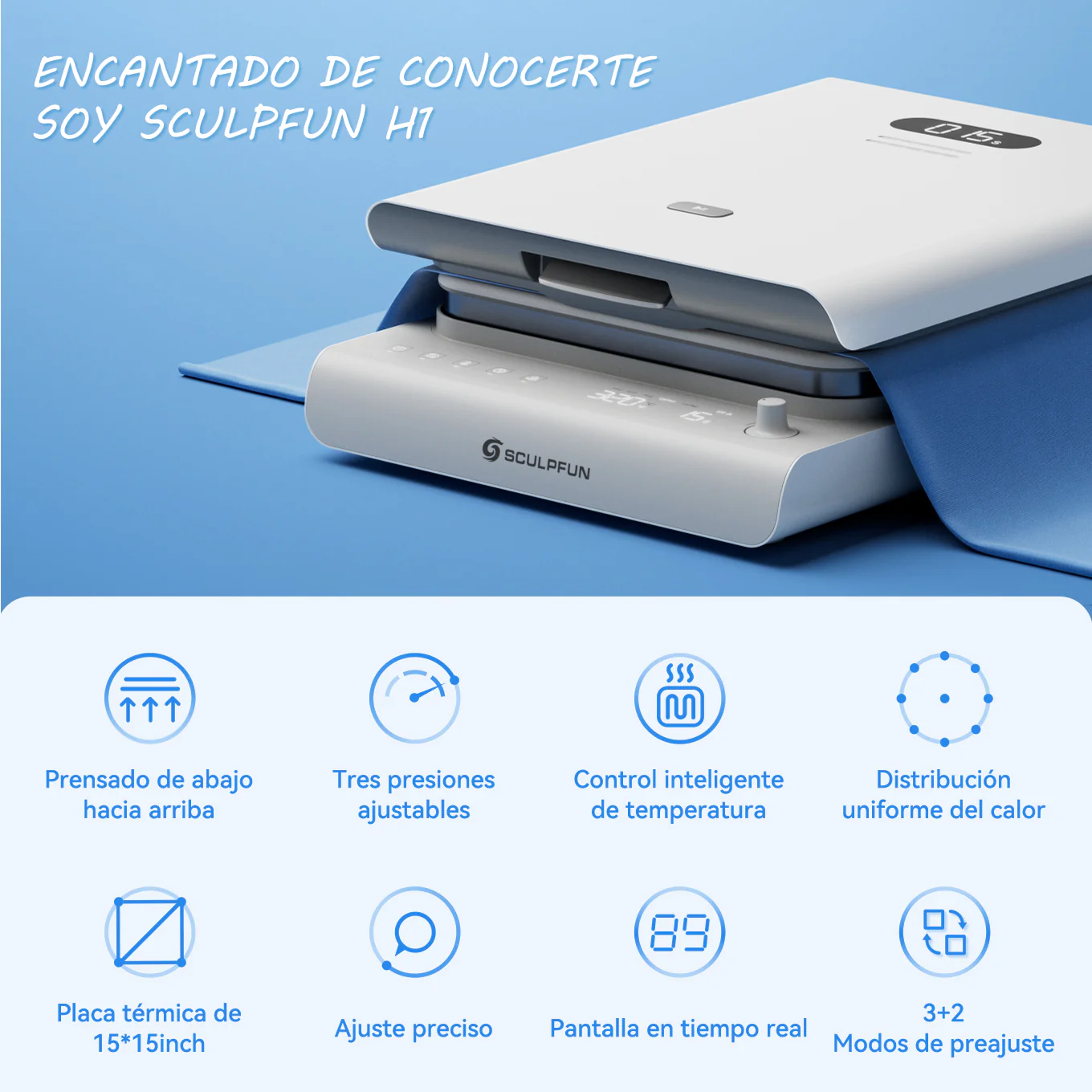 Máquina de Termotransferencia Automática SCULPFUN H1 - Prensa Térmica para Personalización - Image 4