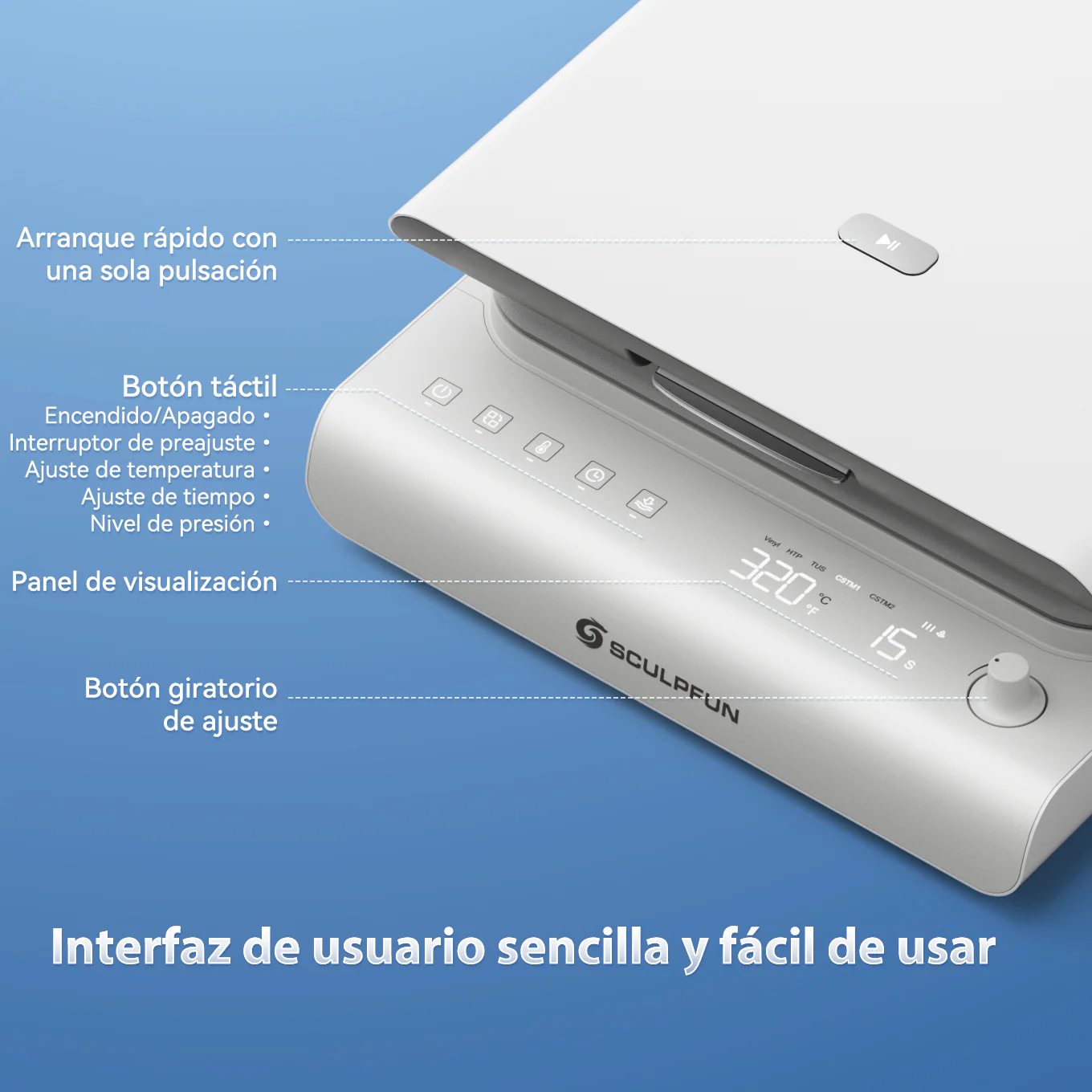 Máquina de Termotransferencia Automática SCULPFUN H1 - Prensa Térmica para Personalización - Image 9