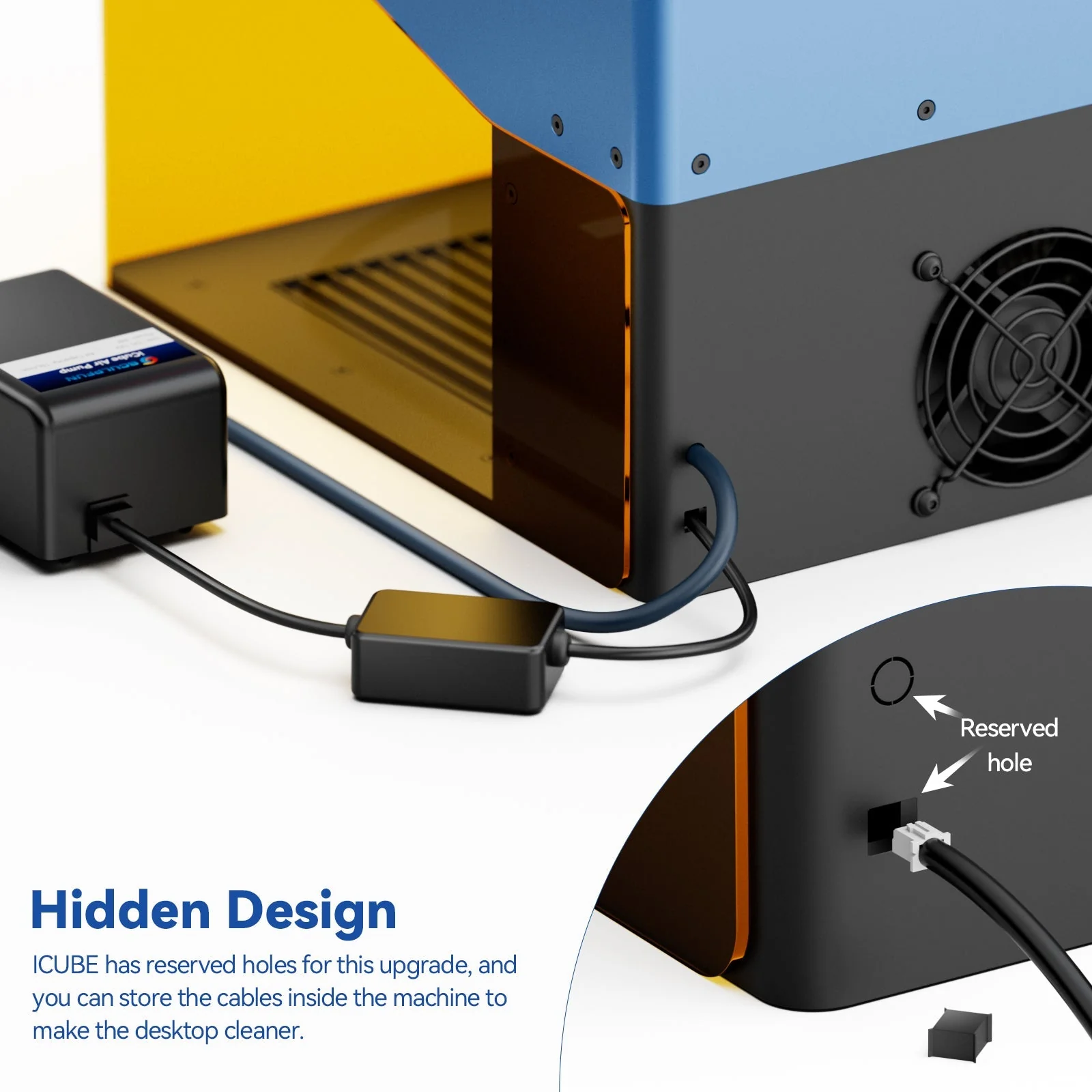 SCULPFUN Kit de Accesorios para iCube Pro 5W/10W: Panel de Celdas Hexagonales y Bomba de Aire de 15L/min - Image 5