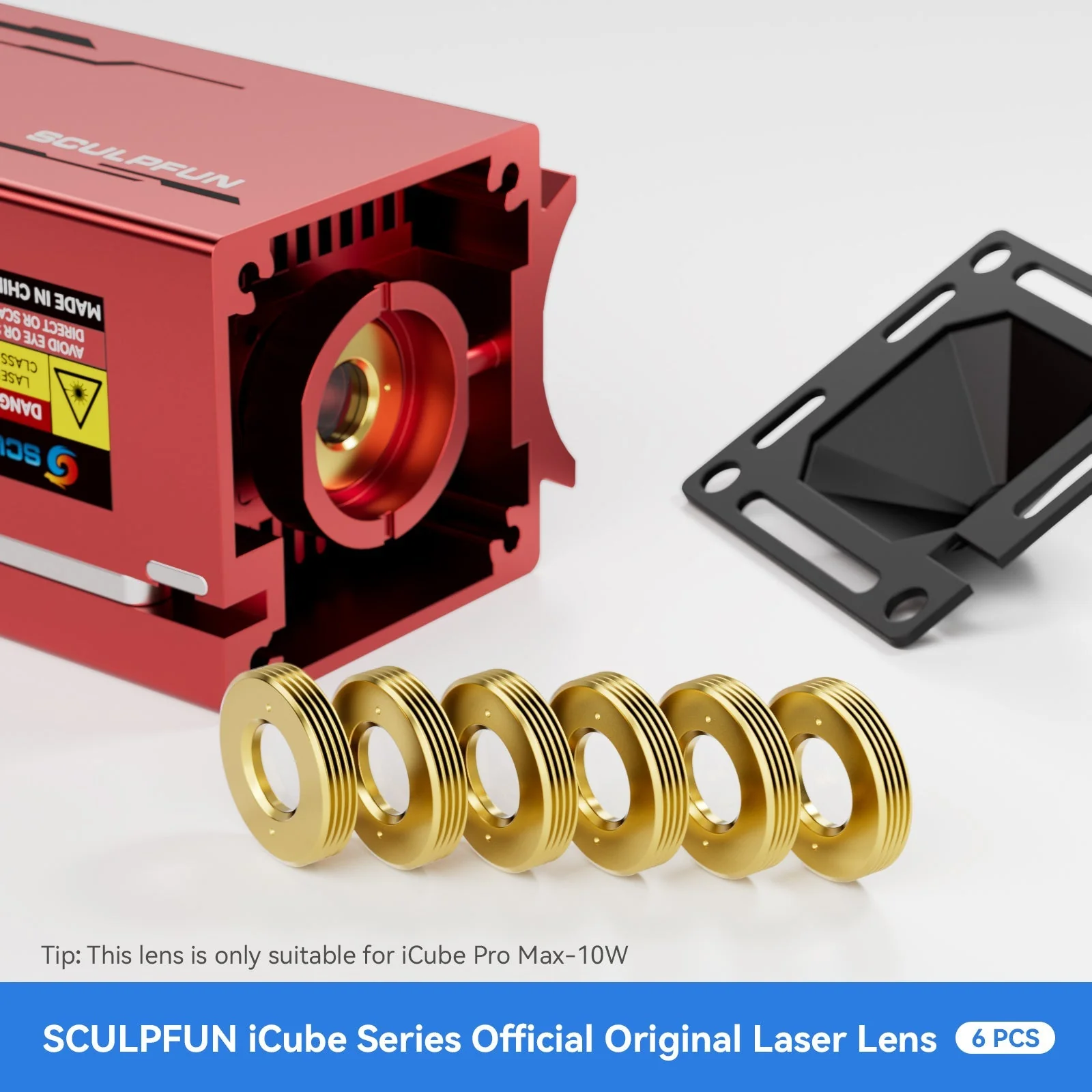 Sculpfun iCube Pro Max 10W Lente Láser 6 Piezas - Image 3