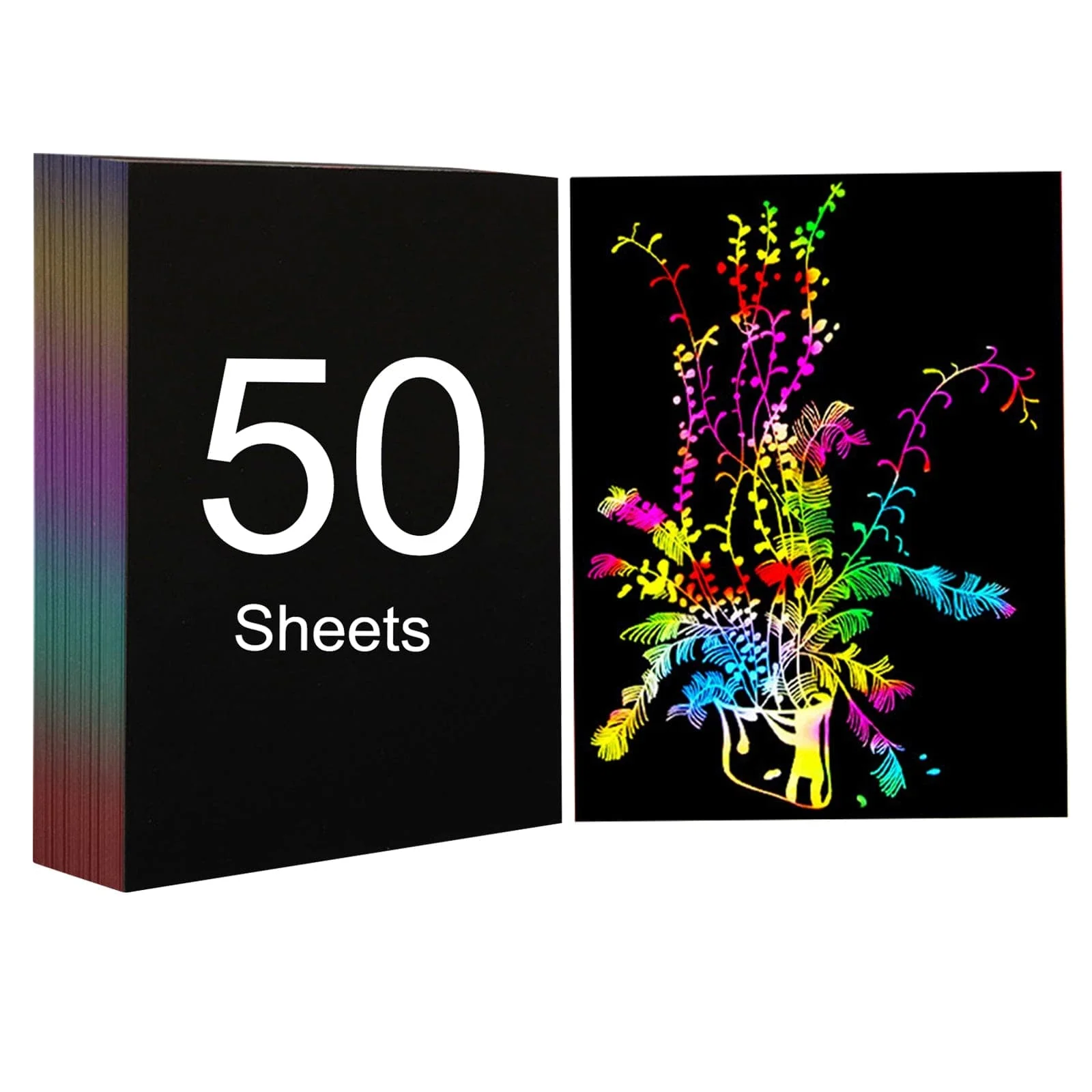 SCULPFUN Juego de 50 Piezas de Papel Mágico Para Rascar Tamaño A4 - Image 2