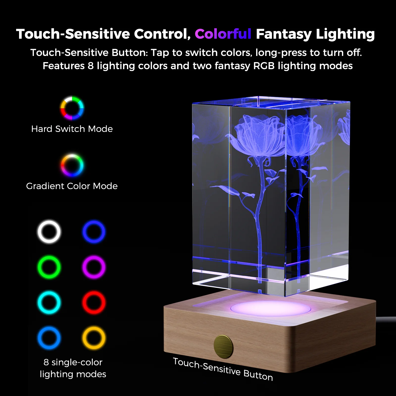 SCULPFUN MY3 K9 Cubo de Cristal en Blanco para Grabado Láser V5 - Kit de 4 Unidades con Base LED - Image 4