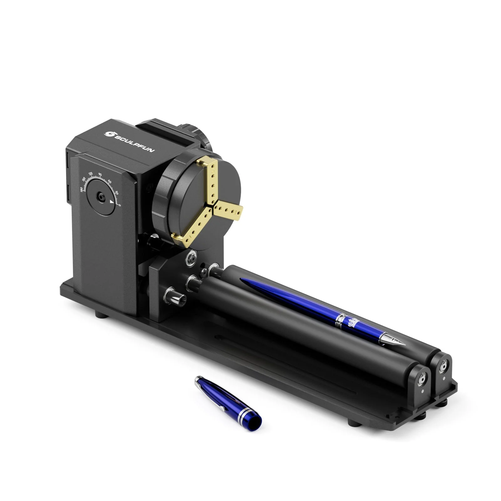 SCULPFUN RA Pro Max 4 en 1 Rodillo Rotatorio – Mandril de Aleación de Aluminio con Ángulo Ajustable 180° y Sistema de Soporte Multifuncional para Grabado Láser de Objetos Regulares e Irregulares. - Image 11