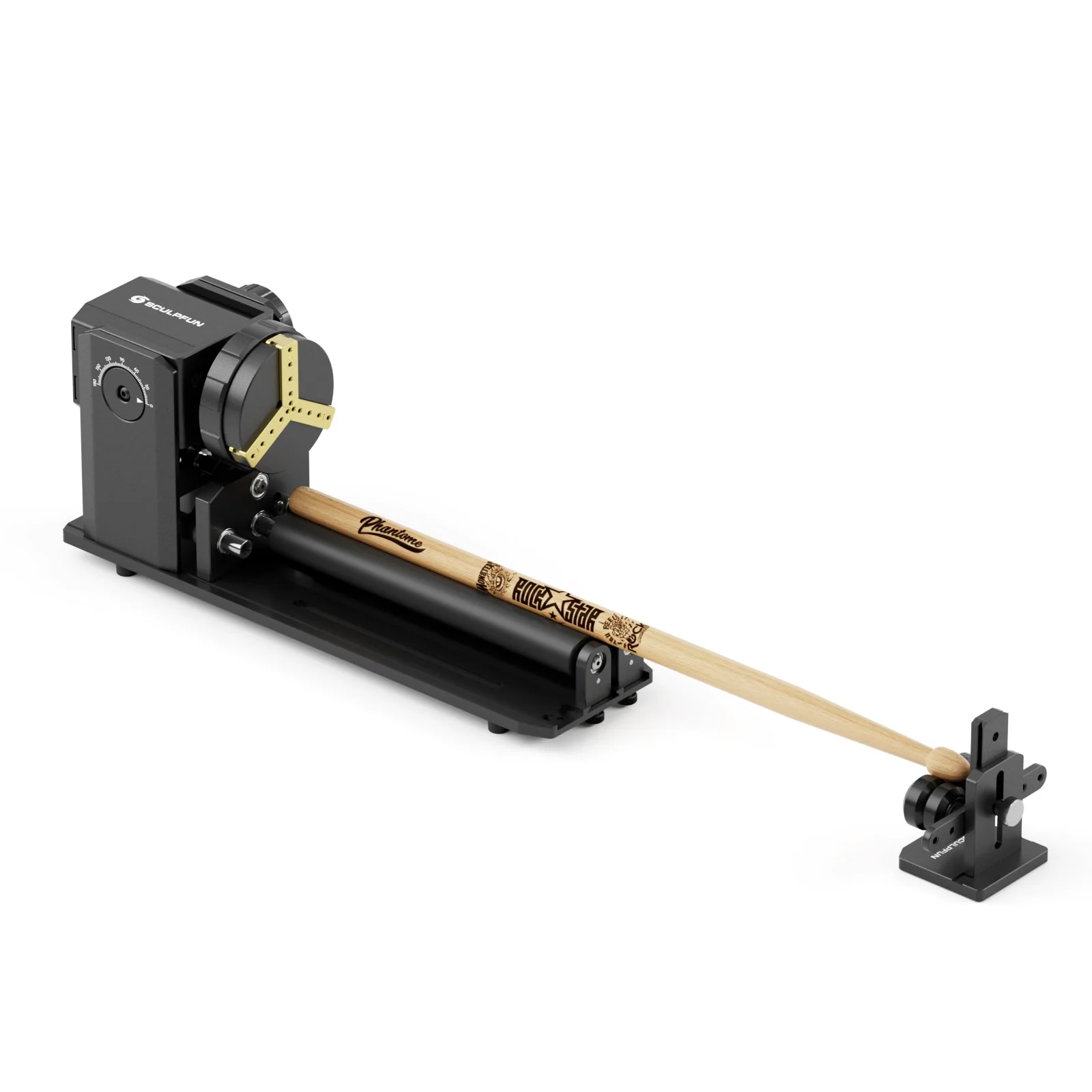 SCULPFUN RA Pro Max 4 en 1 Rodillo Rotatorio – Mandril de Aleación de Aluminio con Ángulo Ajustable 180° y Sistema de Soporte Multifuncional para Grabado Láser de Objetos Regulares e Irregulares. - Image 12