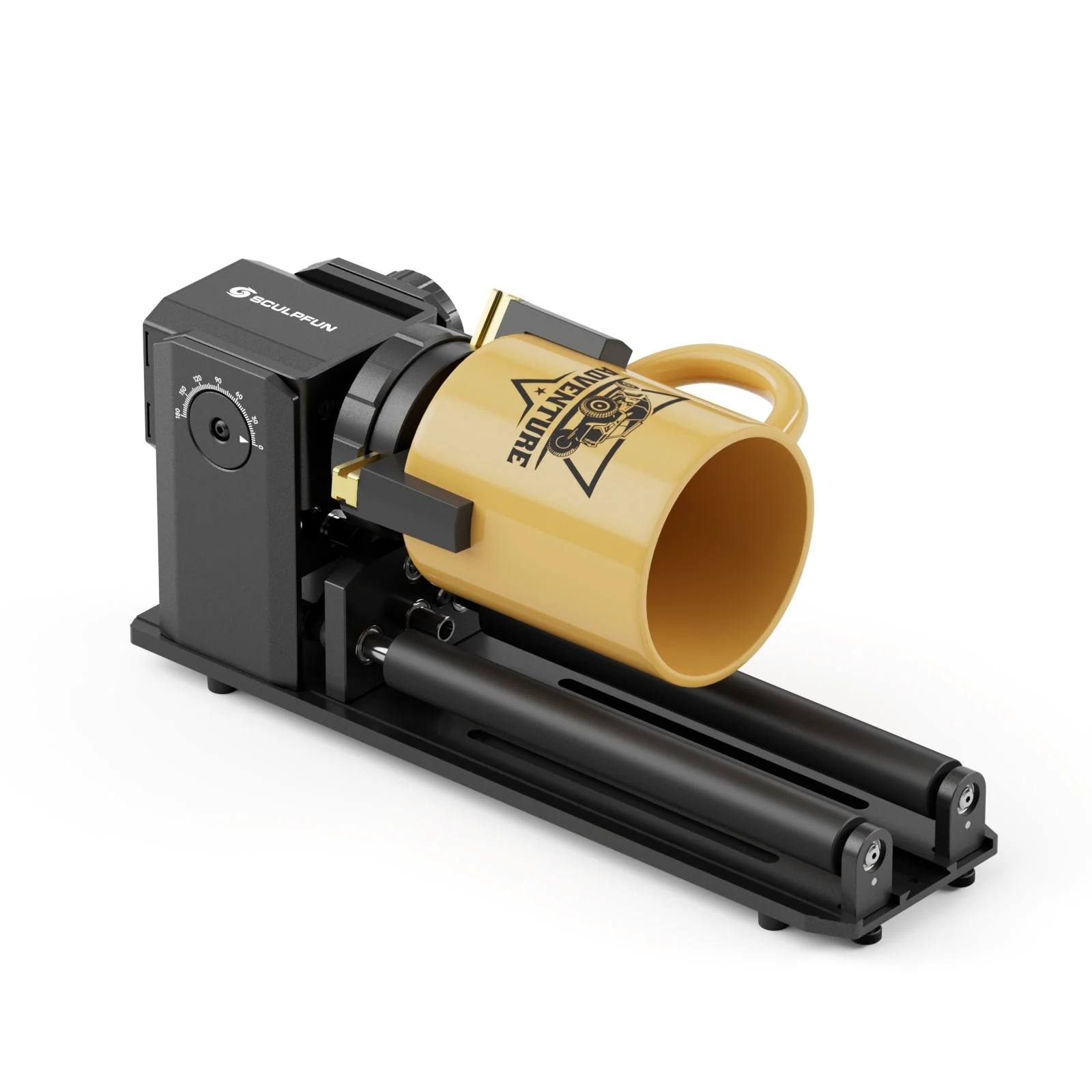 SCULPFUN RA Pro Max 4 en 1 Rodillo Rotatorio – Mandril de Aleación de Aluminio con Ángulo Ajustable 180° y Sistema de Soporte Multifuncional para Grabado Láser de Objetos Regulares e Irregulares. - Image 9