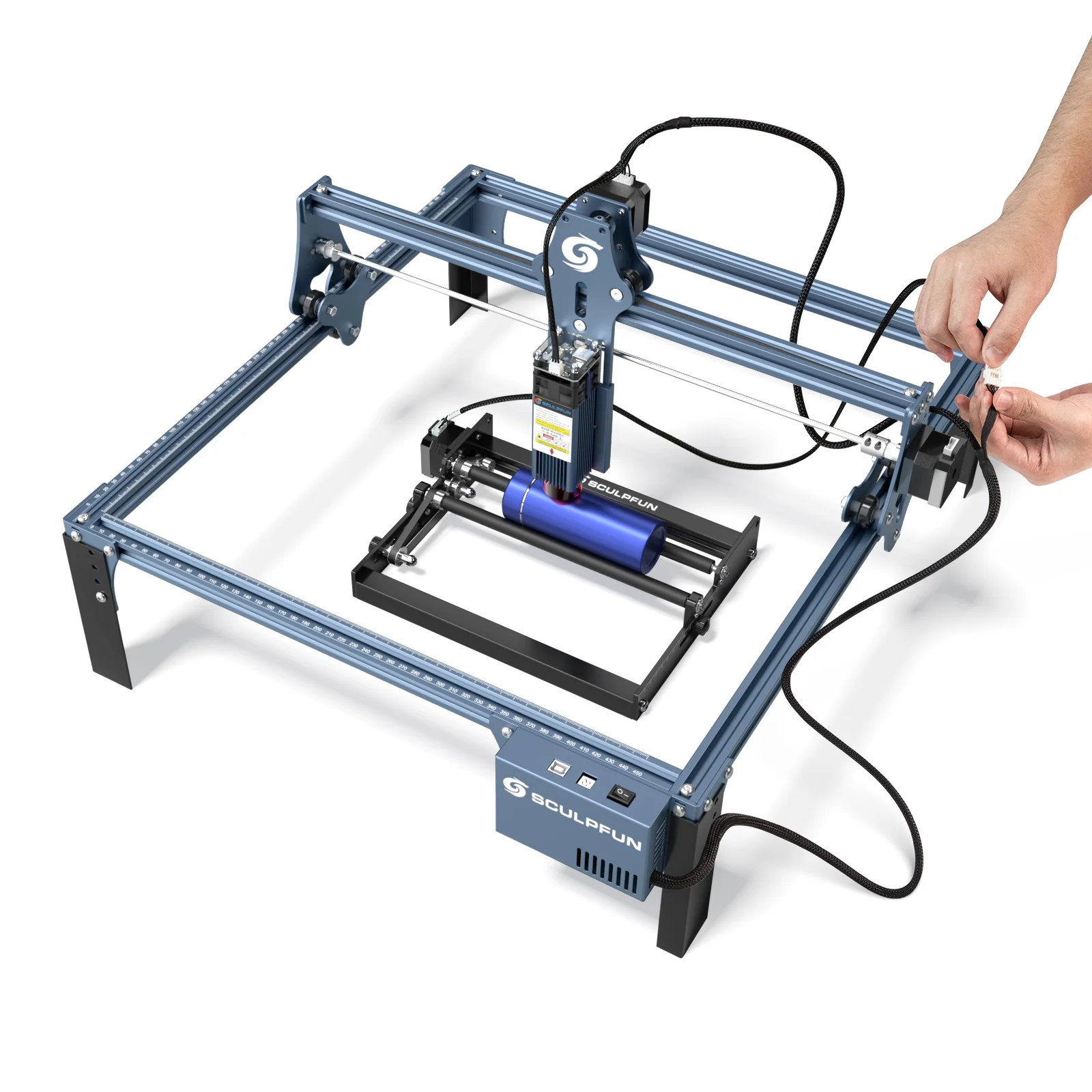 SCULPFUN RA Rodillo Rotativo Con 360° Rotación para Grabado Láser de Objetos Cilíndricos - Image 5