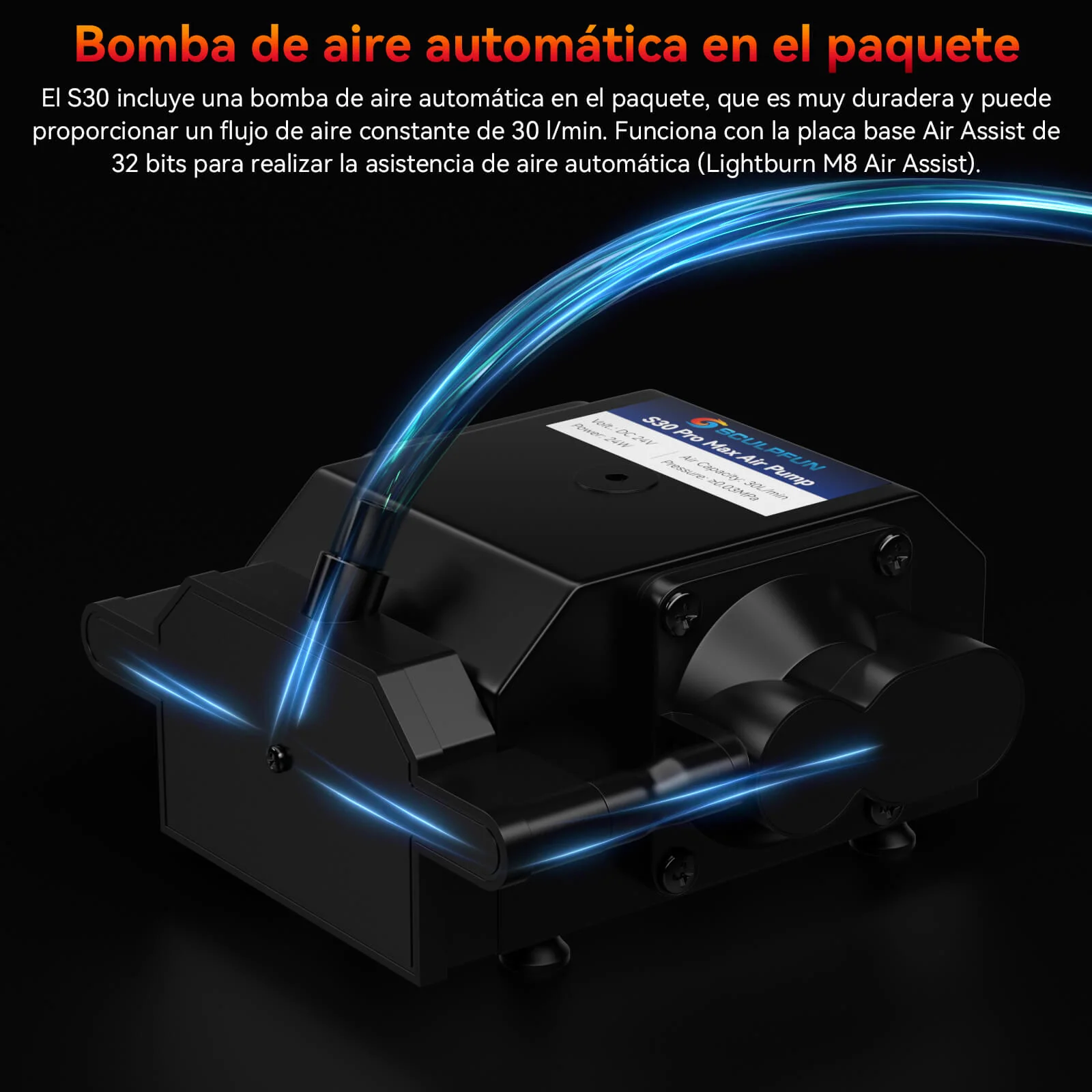 SCULPFUN S30 Máquina de grabado láser con asistencia por aire automática - Image 15