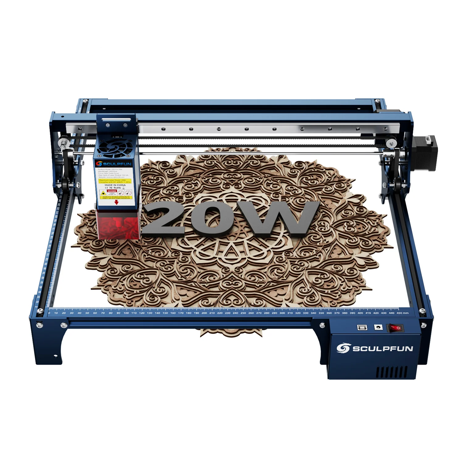 SCULPFUN S30 Máquina de grabado láser con asistencia por aire automática - Image 9