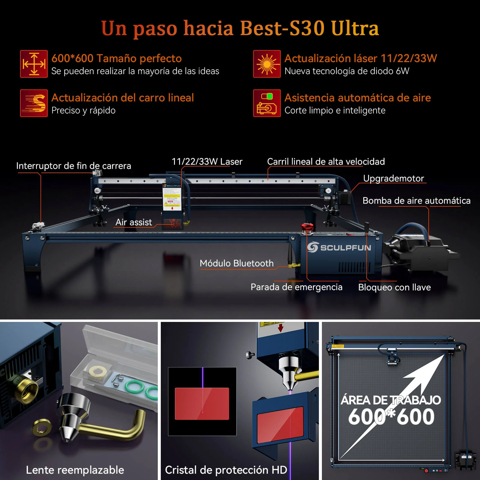 SCULPFUN S30 Ultra Máquina de grabado láser - Image 9