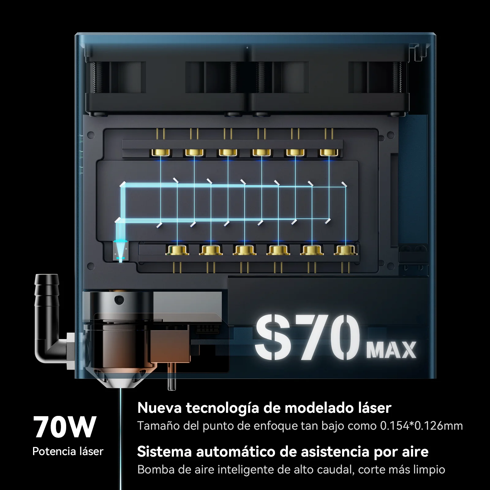SCULPFUN S70 MAX 70W Grabador y cortadora láser - Image 9