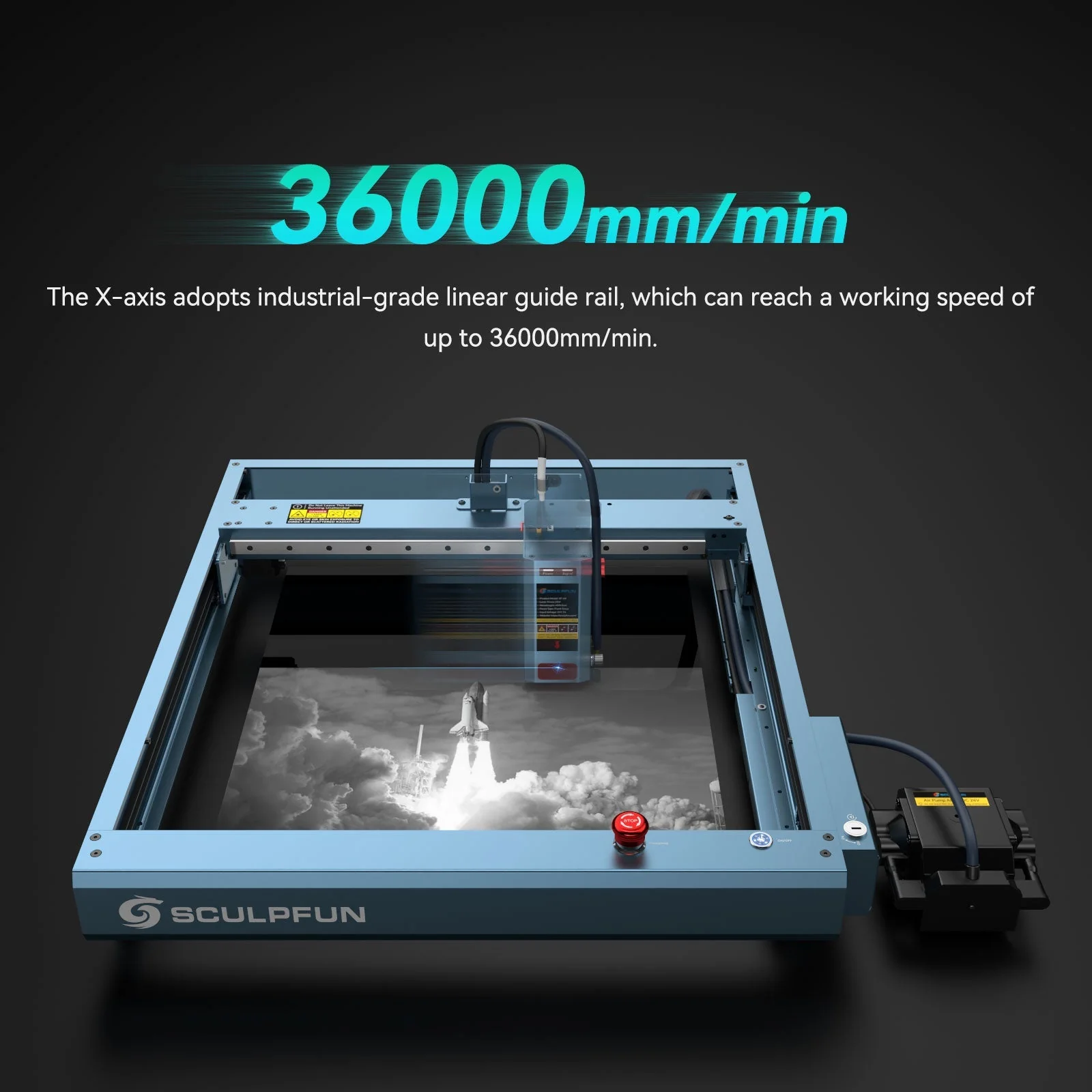SCULPFUN SF-A9 20W Grabador y cortadora láser + clave de licencia LightBurn Core - Image 12