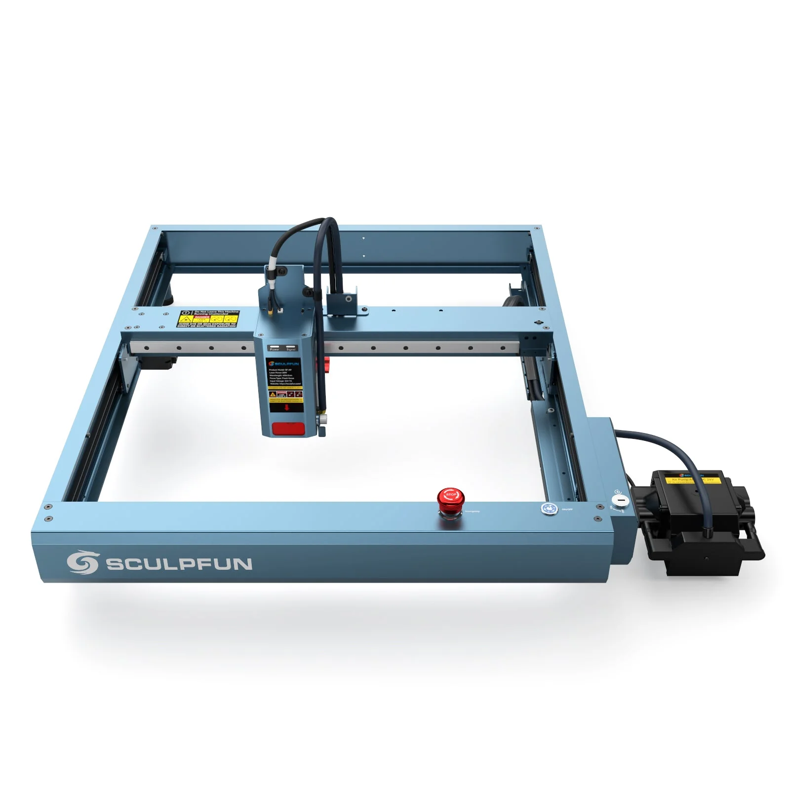 Grabador láser SCULPFUN SF-A9 de 20 W + Panel de nido de abeja H3 de 40 x 40 cm + Rodillo rotatorio RA Pro Max 4 en 1 - Image 9