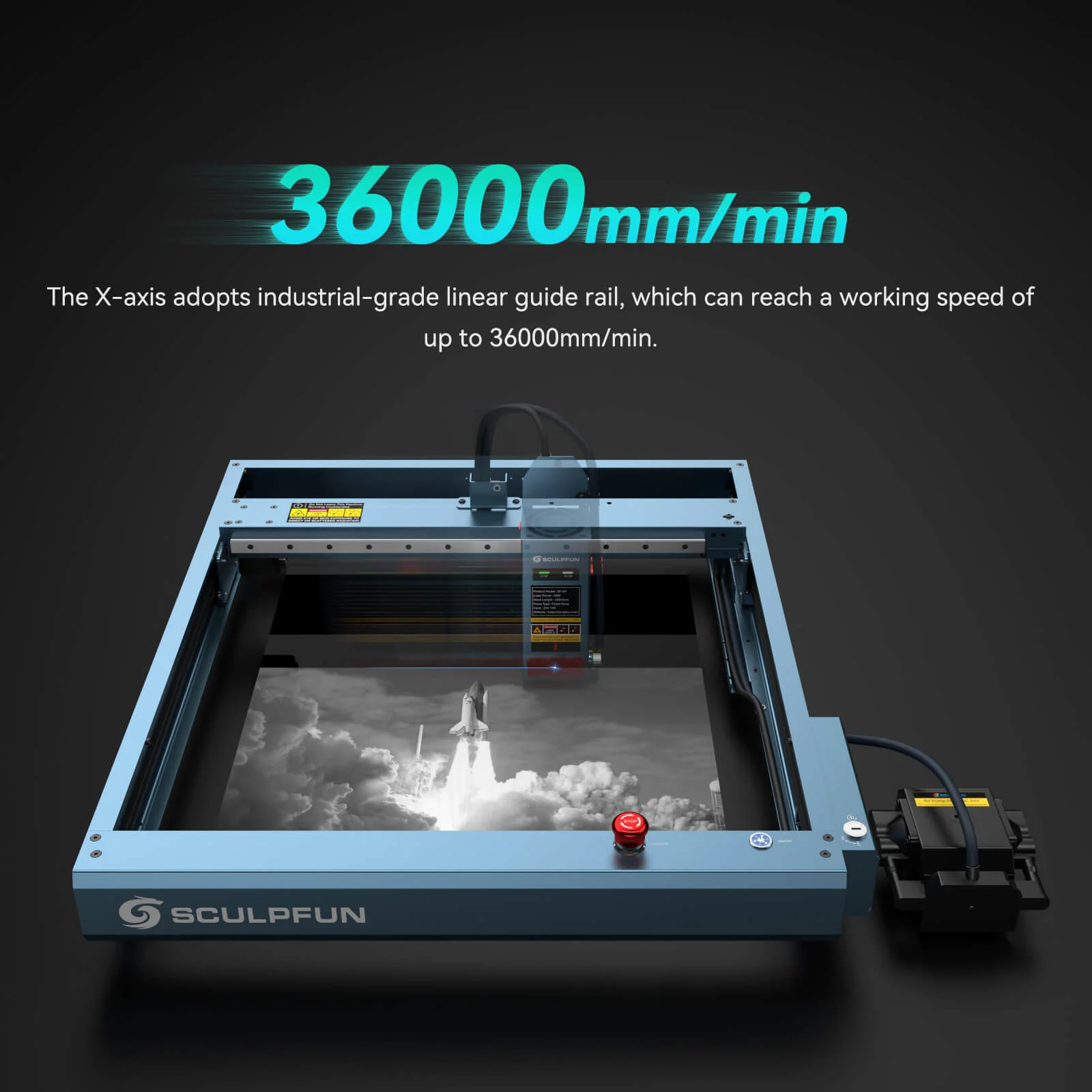 SCULPFUN SF-A9 40W Grabador y cortadora láser + clave de licencia LightBurn Core - Image 12
