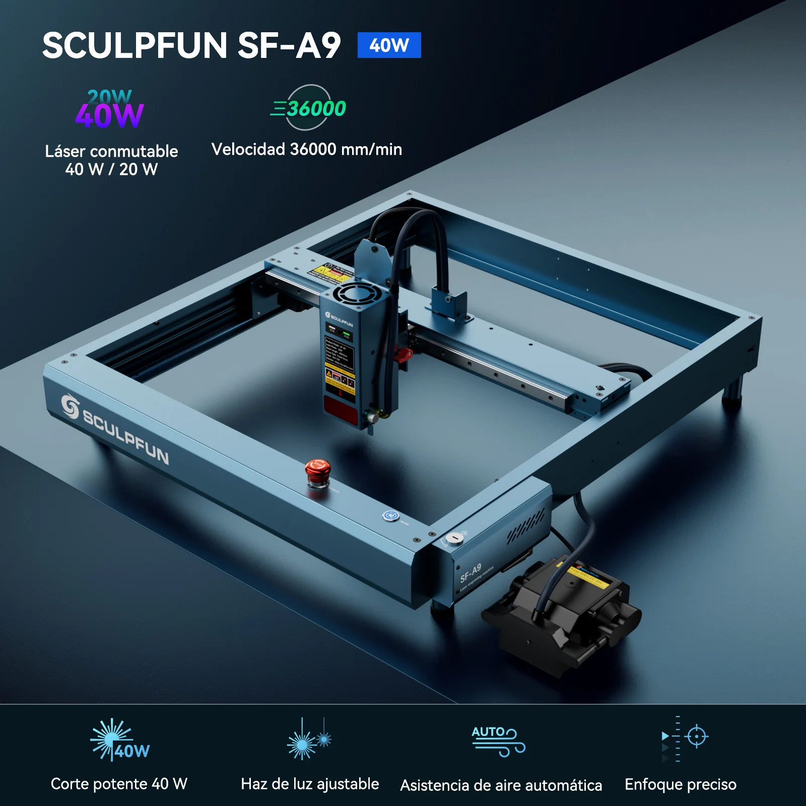 SCULPFUN SF-A9 40W Grabador y cortadora láser - Image 10