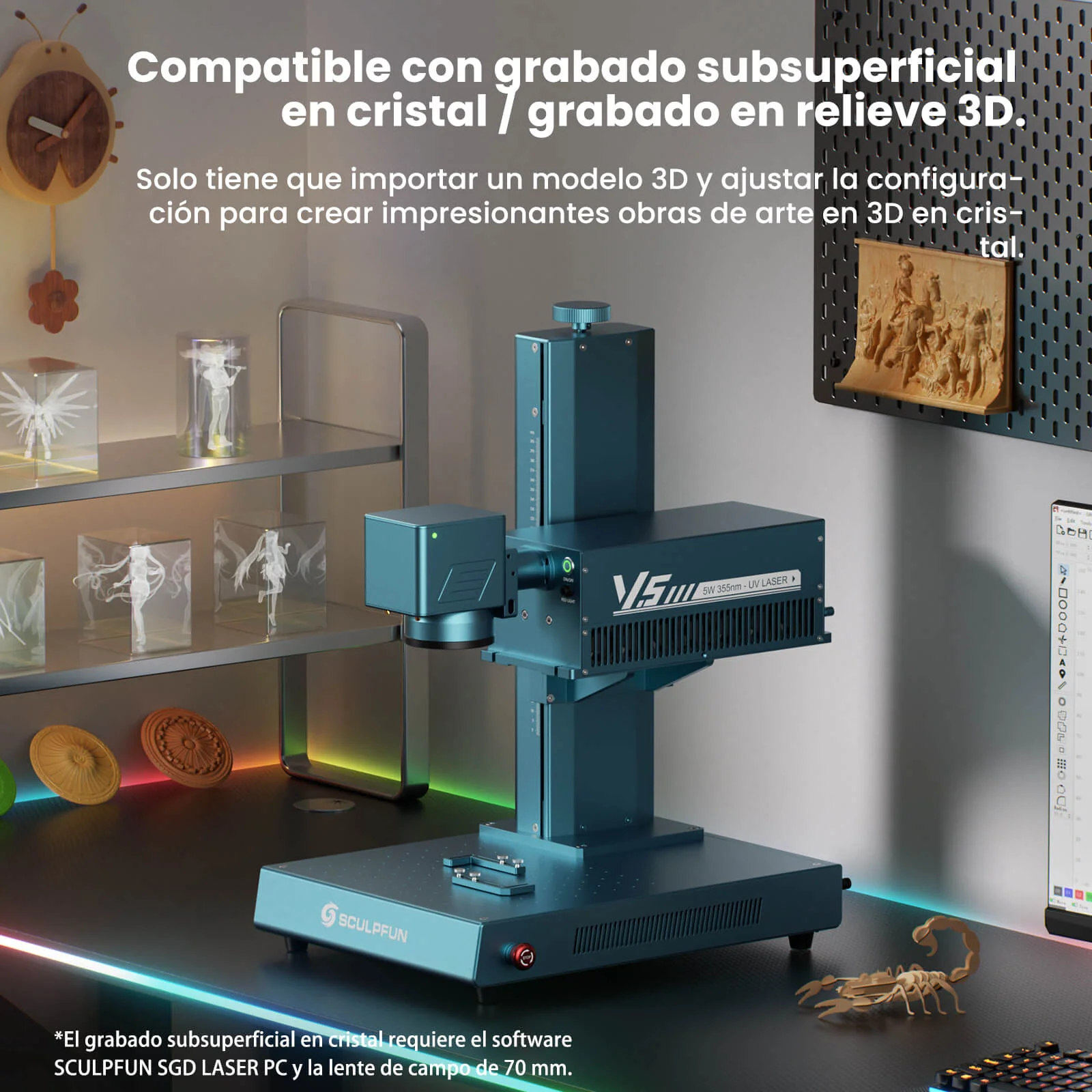 SCULPFUN V5 Máquina de Marcado Láser UV - Image 4